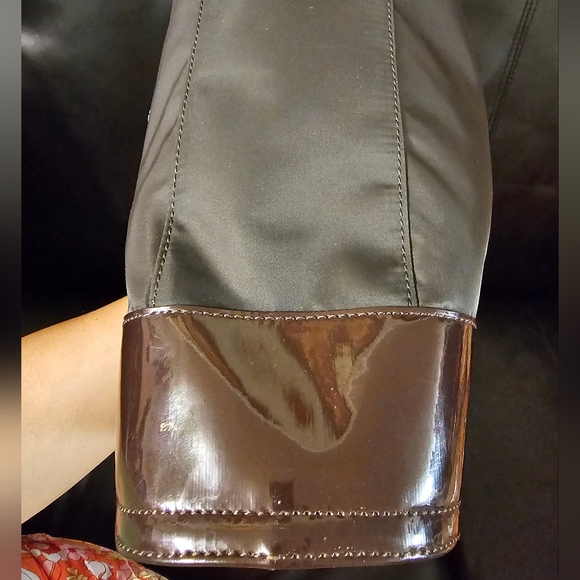 Tory Burch Brown Nylon Leopard Heart Tote Handbag EUC - Picture 8 of 16